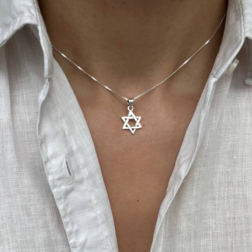 שרשרת מגן דוד קלאסי כסף