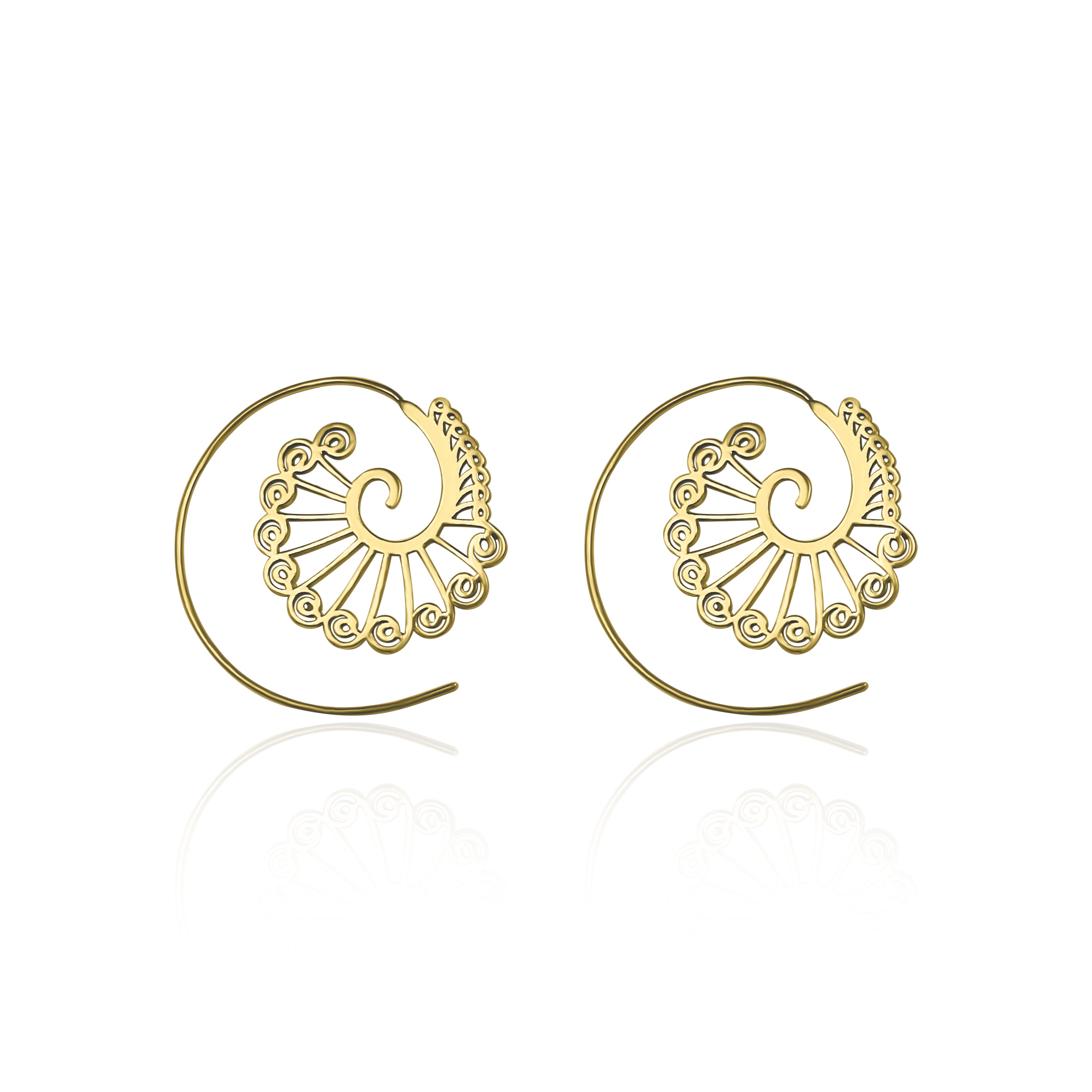 עגילי ספירלה ים