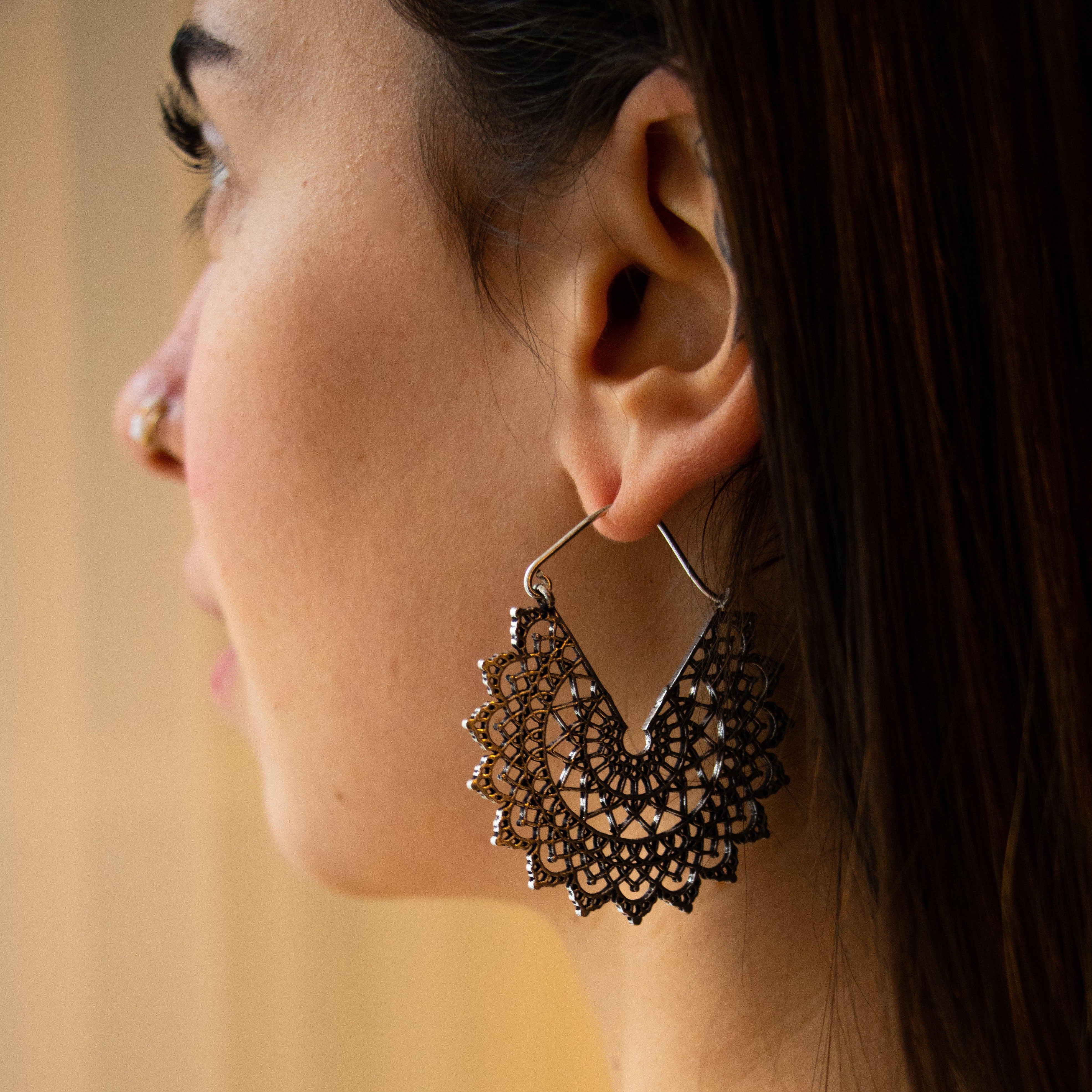 עגילי מנדלה גדולים