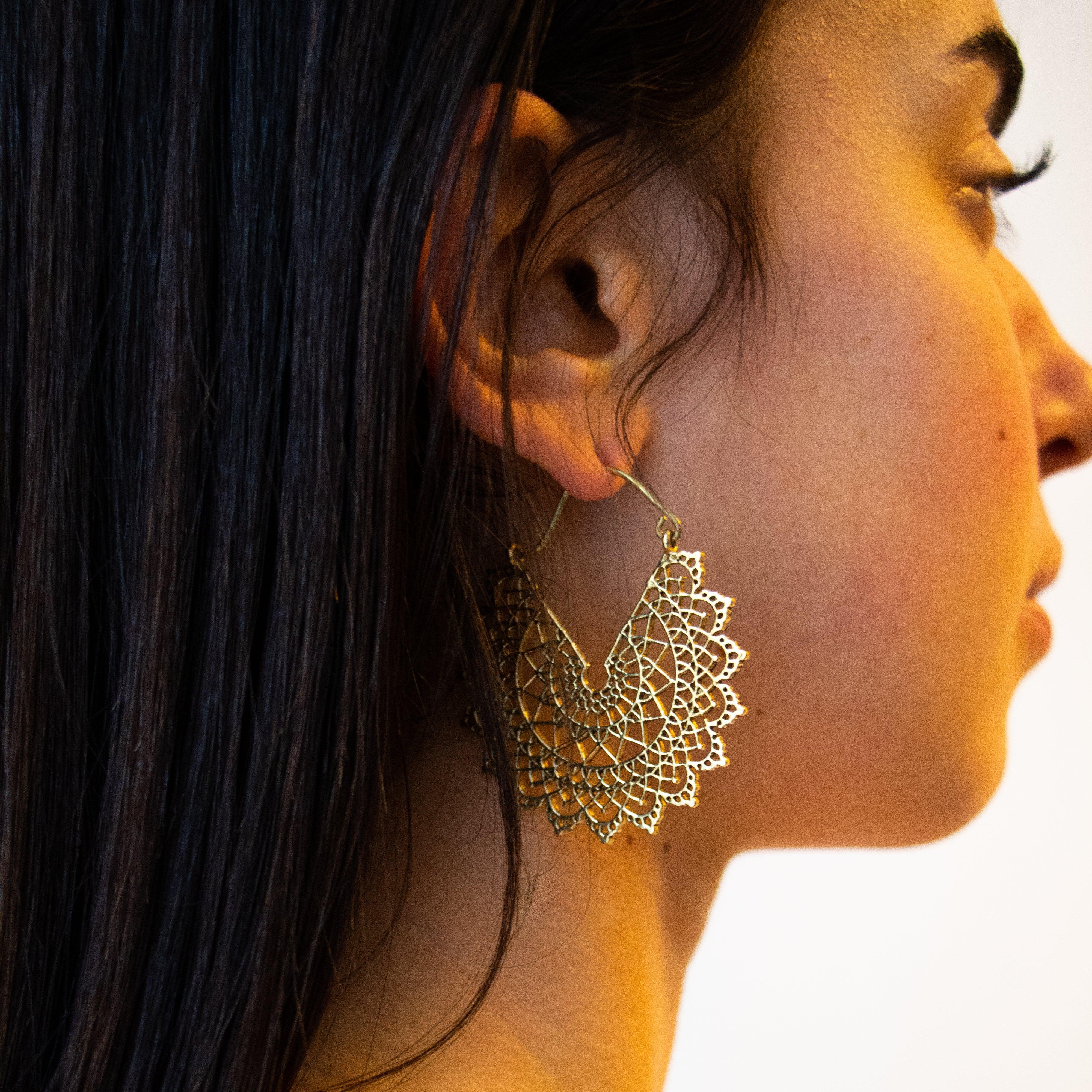 עגילי מנדלה גדולים