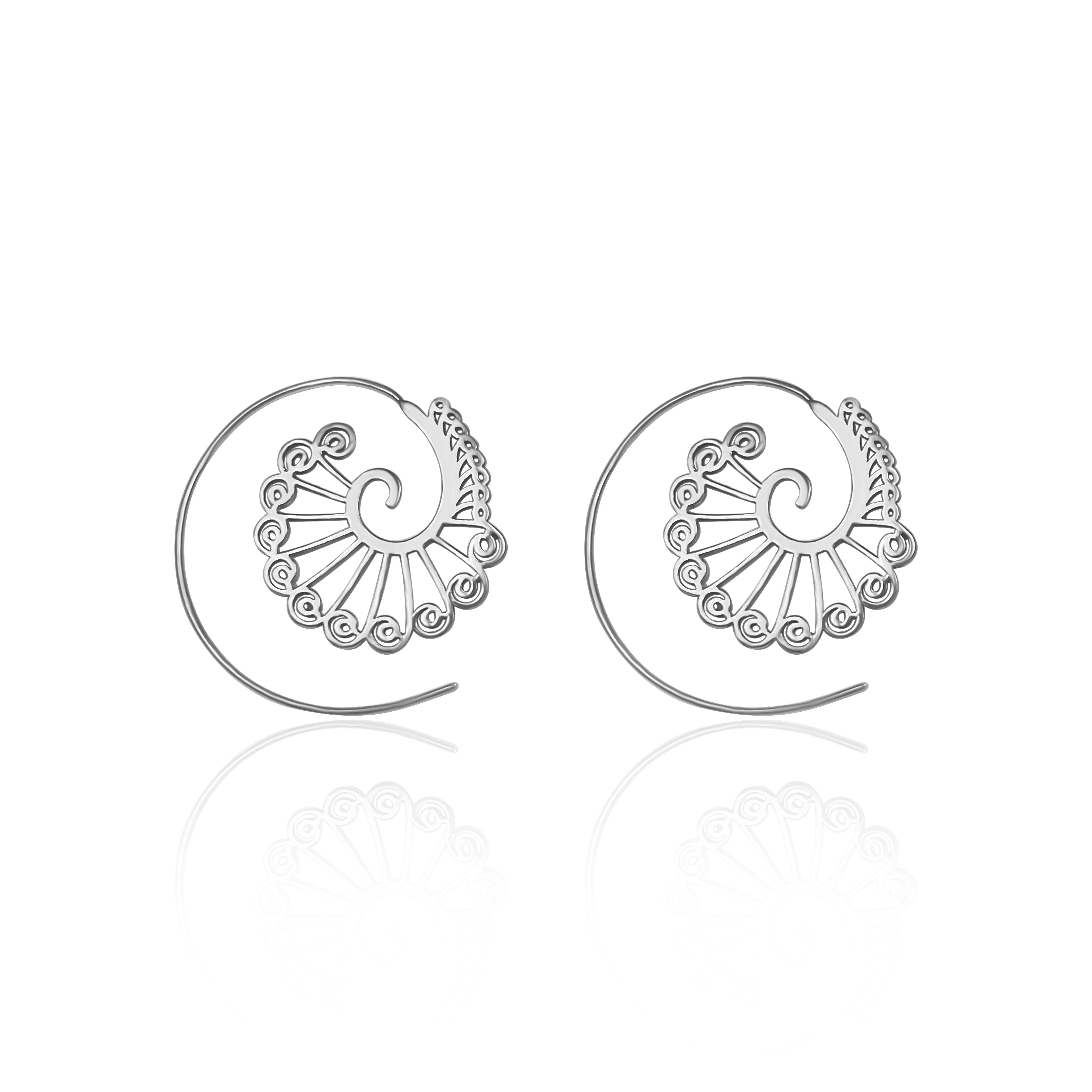 עגילי ספירלה ים