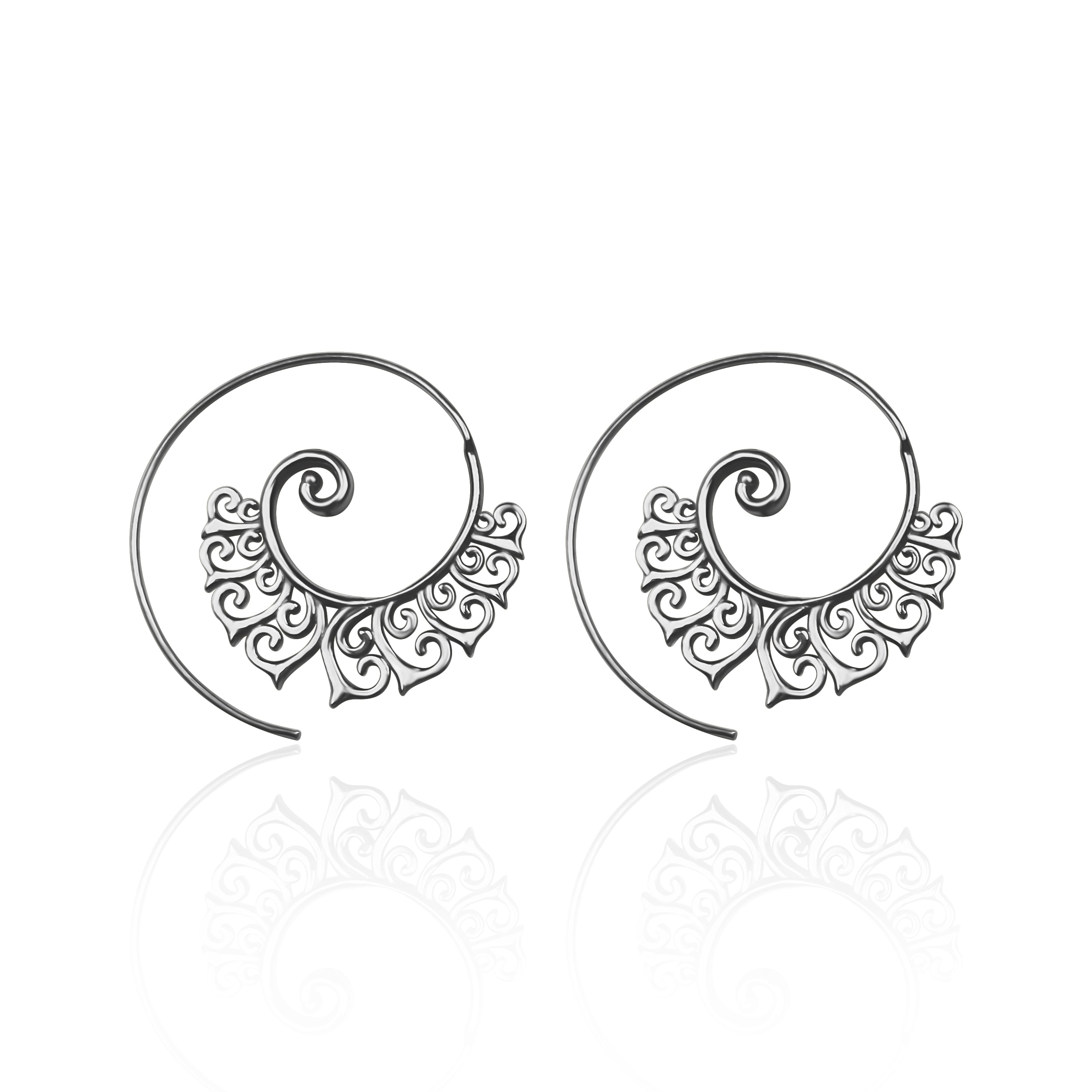 עגילי ספירלה רוז