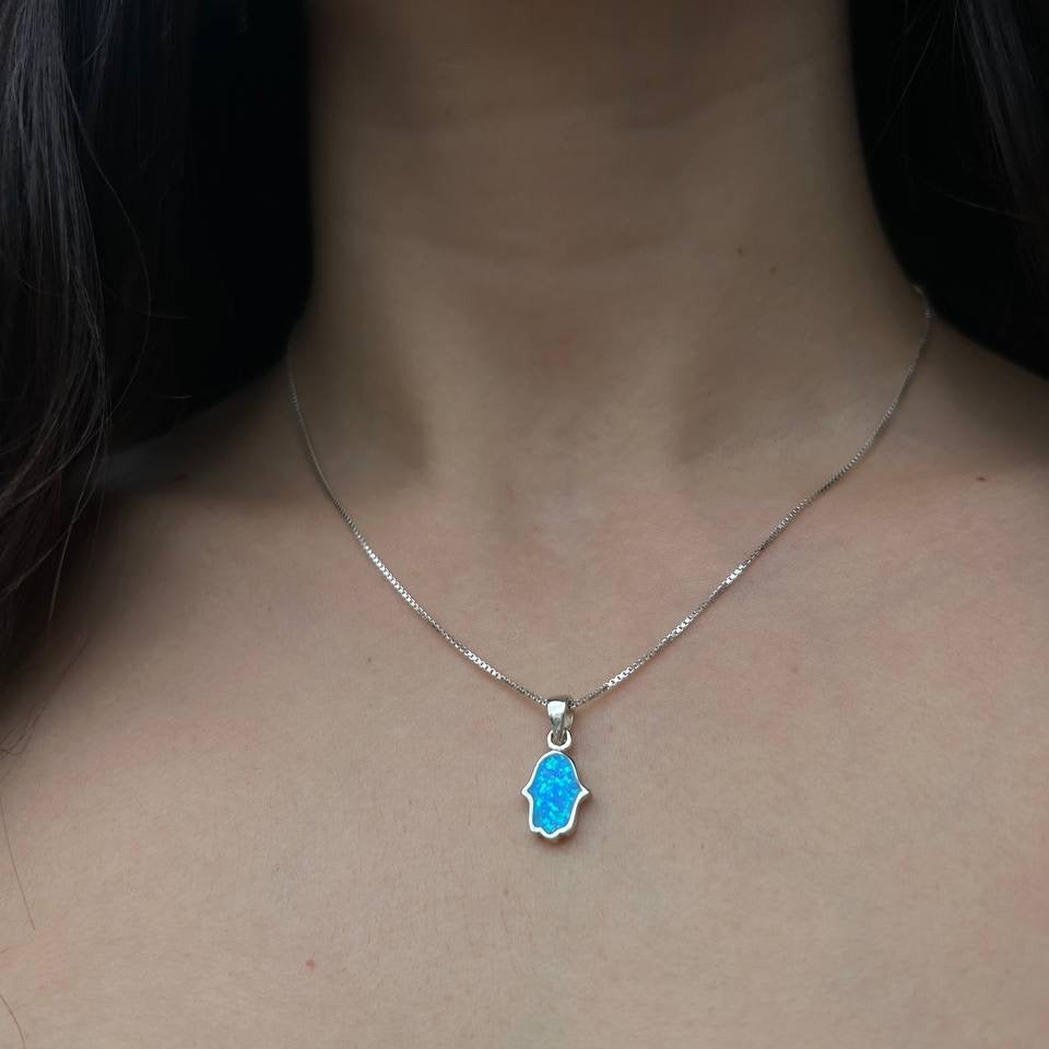 שרשרת חמסה אופל עדינה