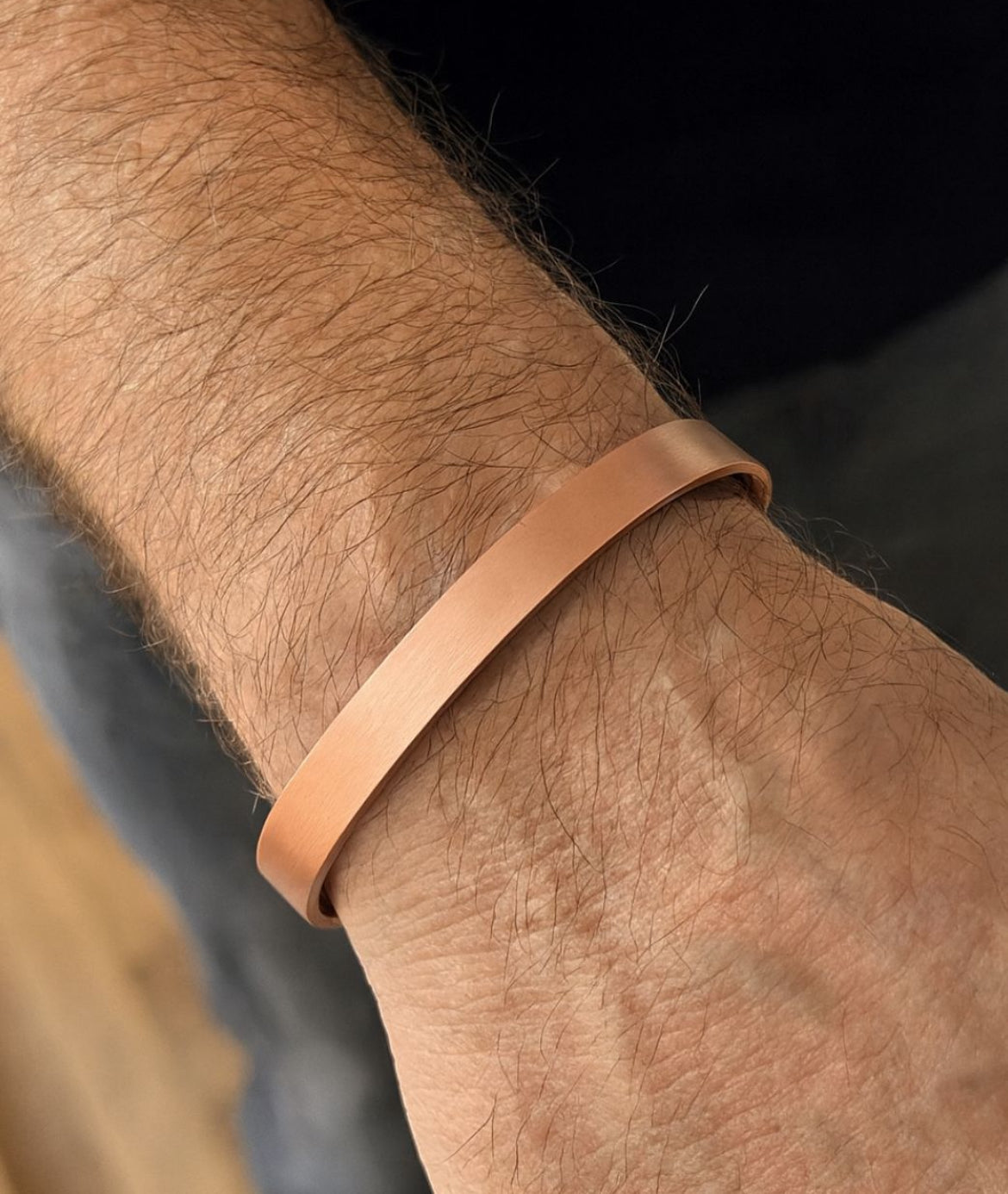 סט צמיד וטבעת נחושת קלאסי