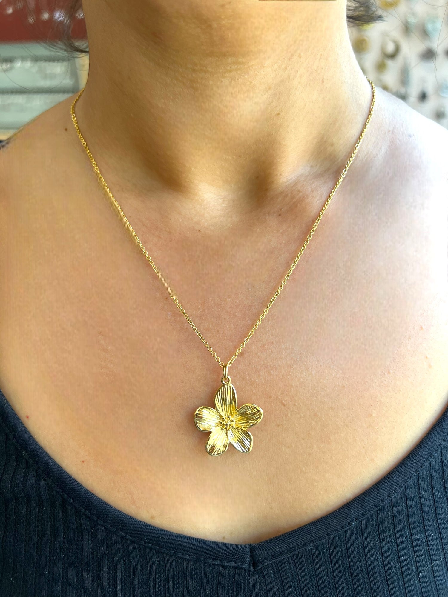 עגילי פרח Flow כפולים