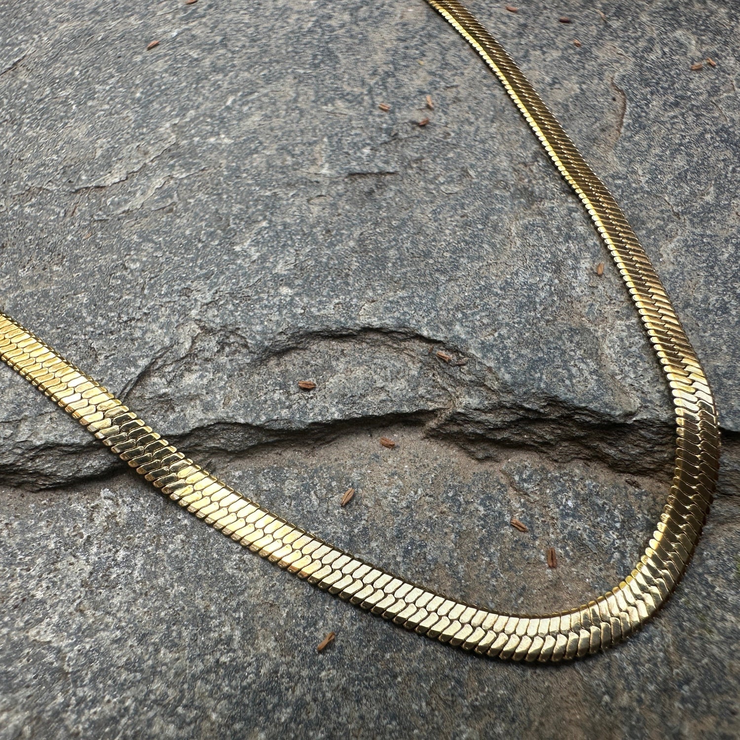 שרשרת נחש ציפוי זהב אמיתי