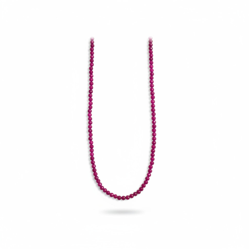 שרשרת רובי טבעית בעבודת יד