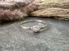 צמיד כסף קשיח מון סטון