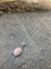 שרשת רוז קוורץ Oval