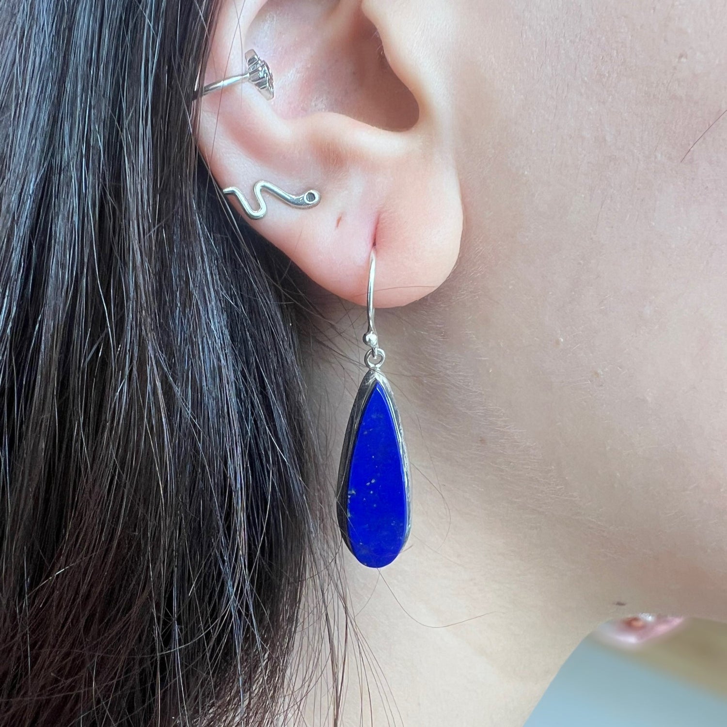 עגילי טיפה לאפיס לאזולי