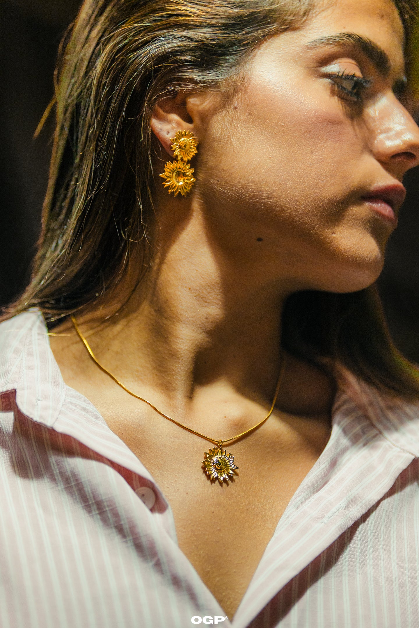 עגילי sunflower