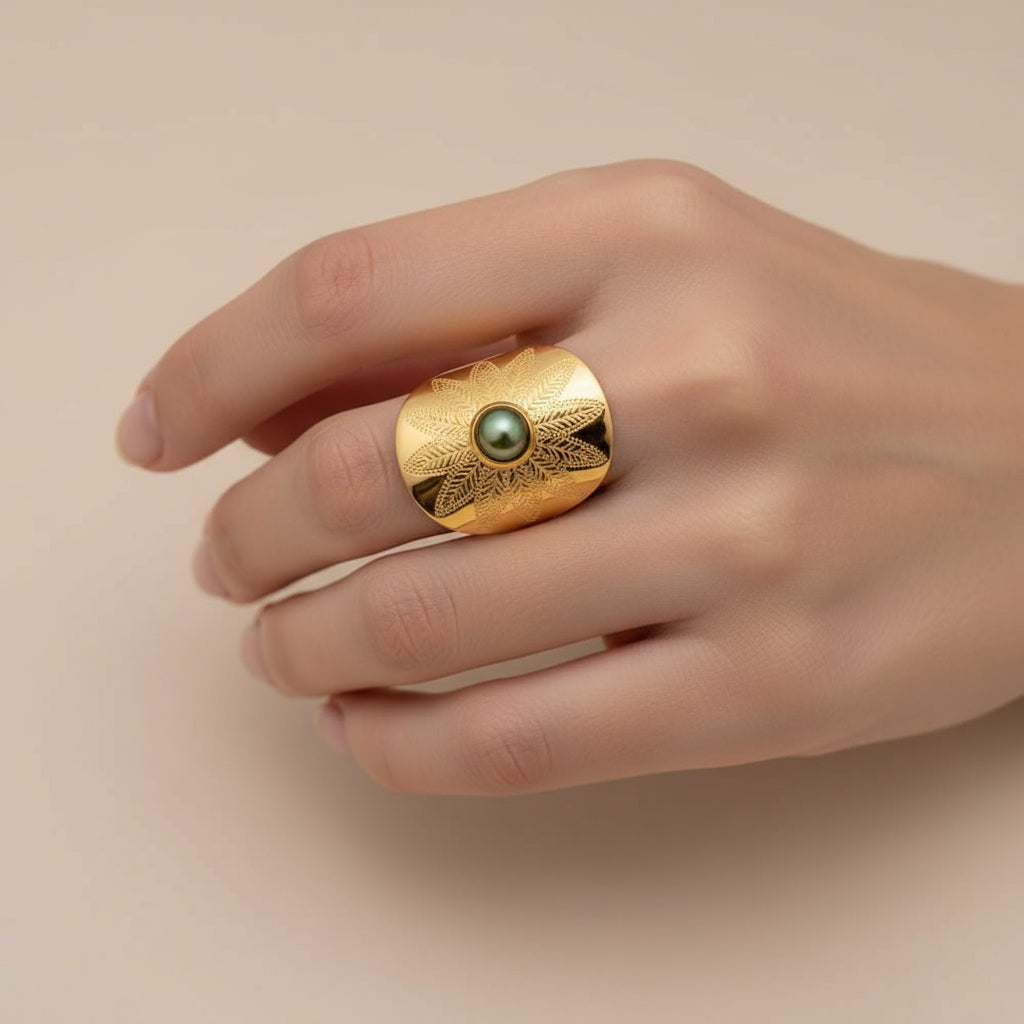 טבעת דקל אגת