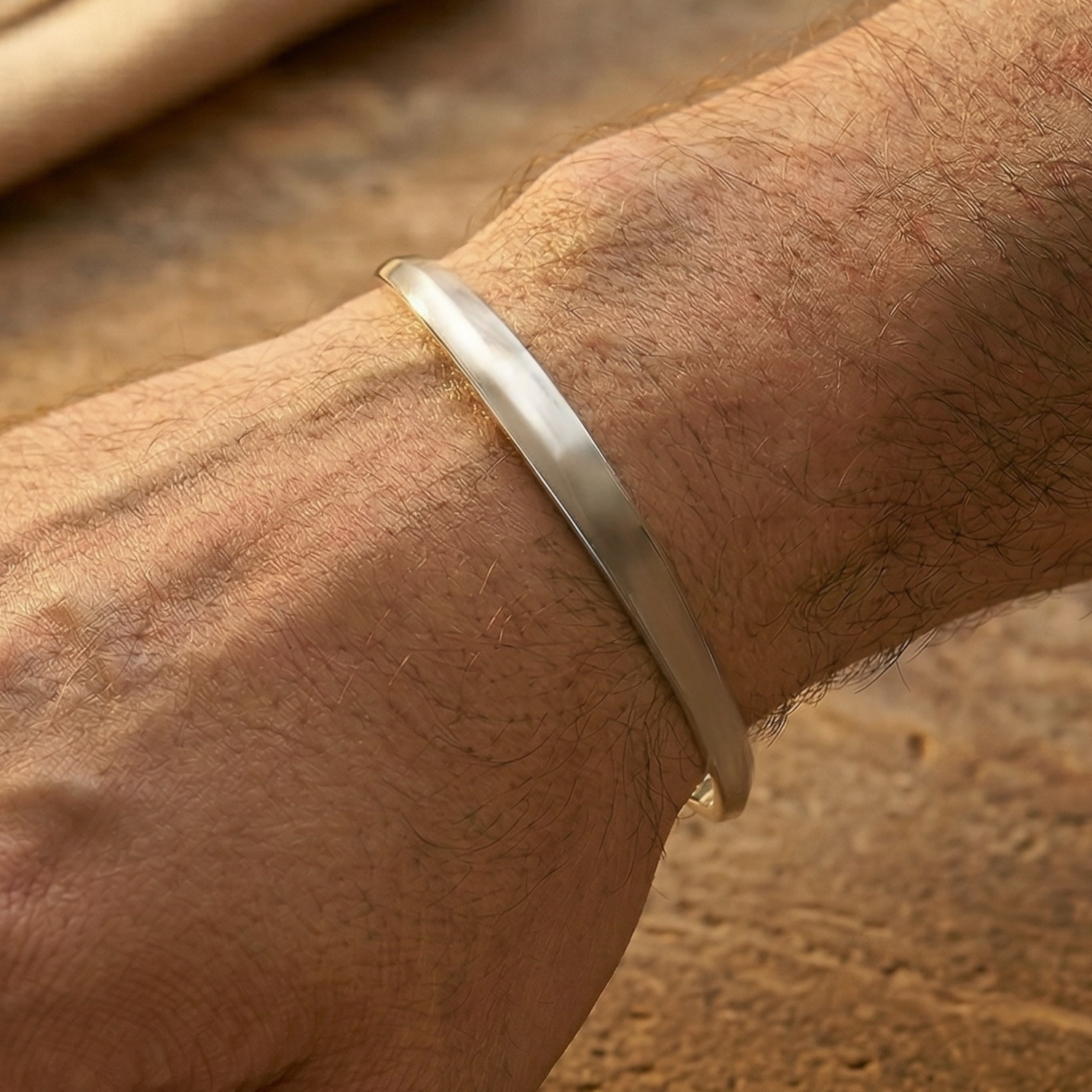 צמיד כסף חלק