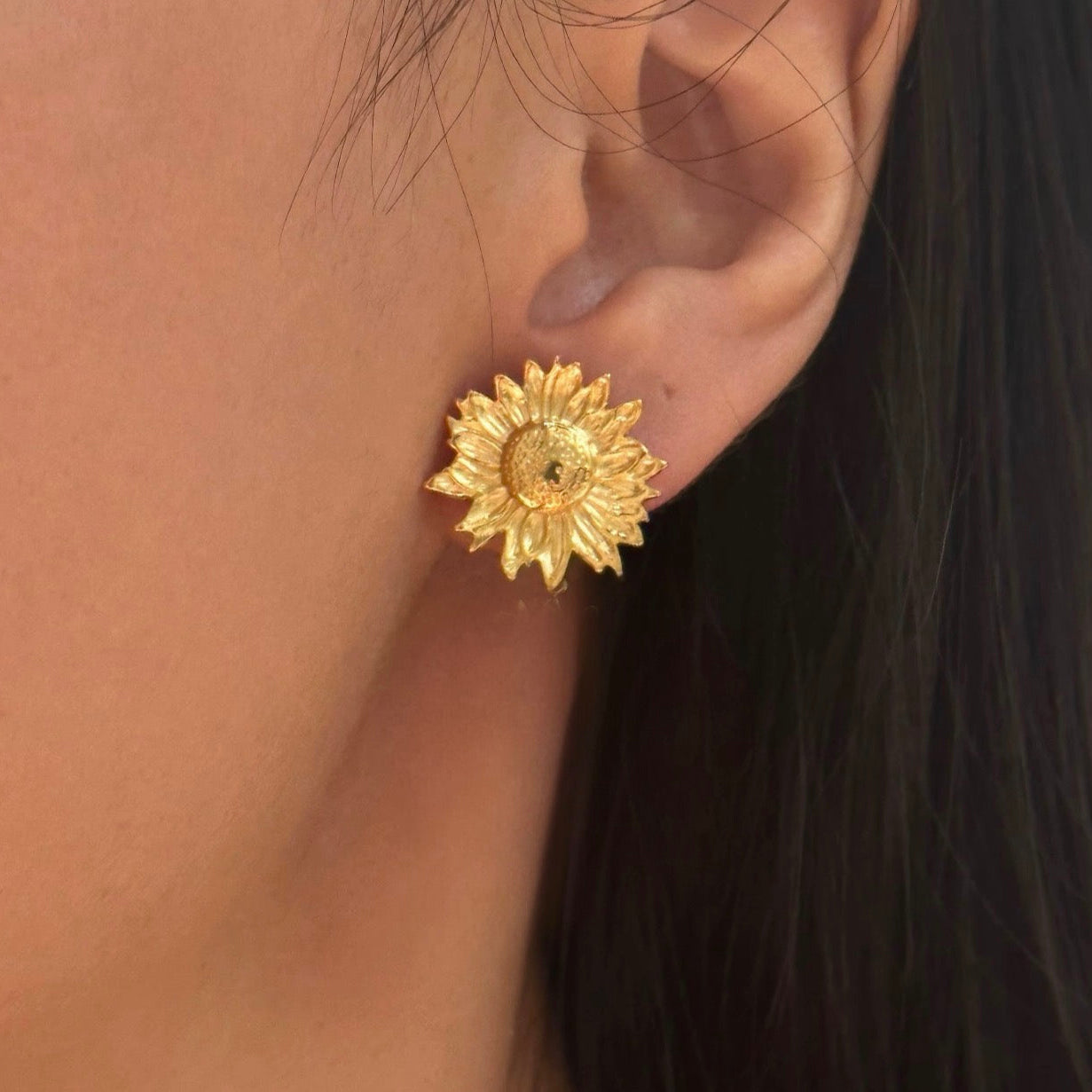 עגילי Sunflower