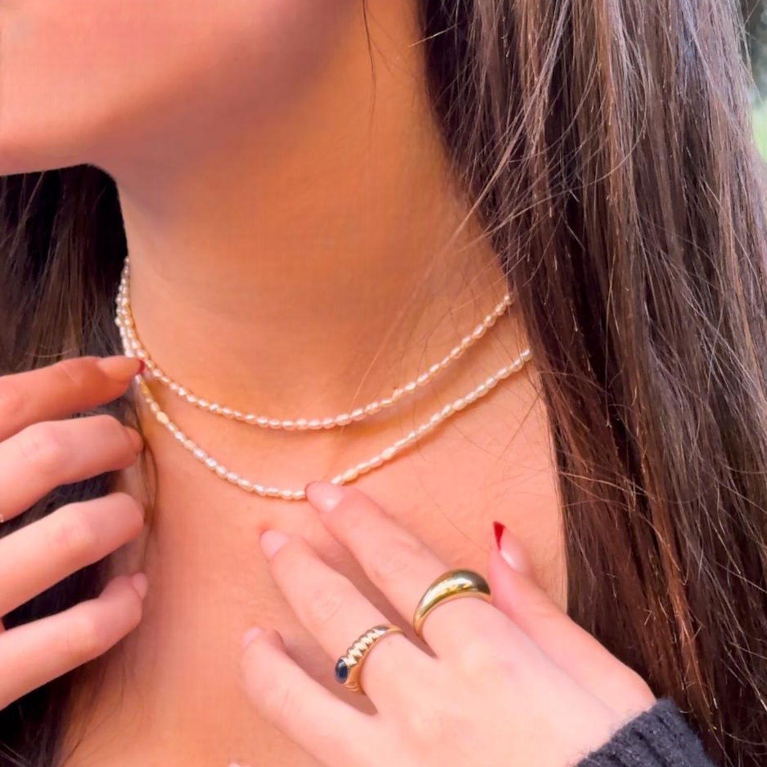 שרשרת פנינה טבעית