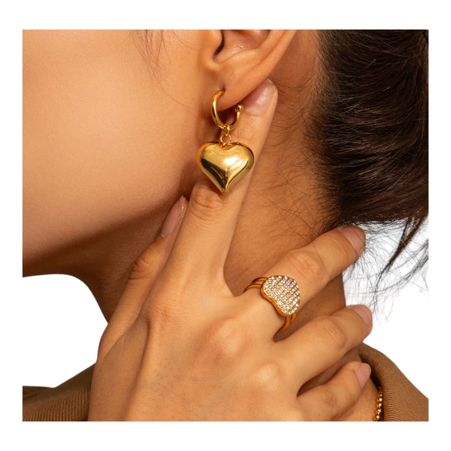 עגילי לב הדר