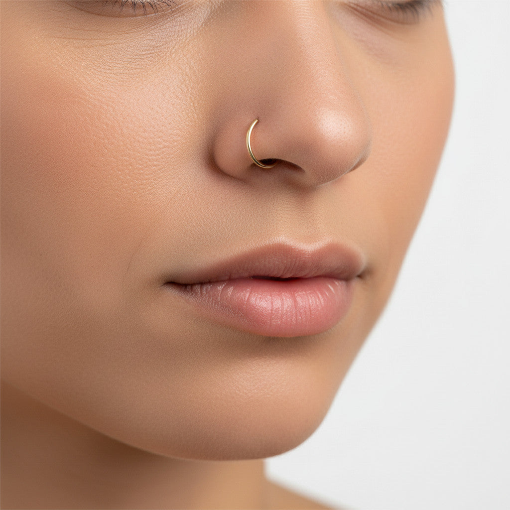 חישוק זהב לאף 14k