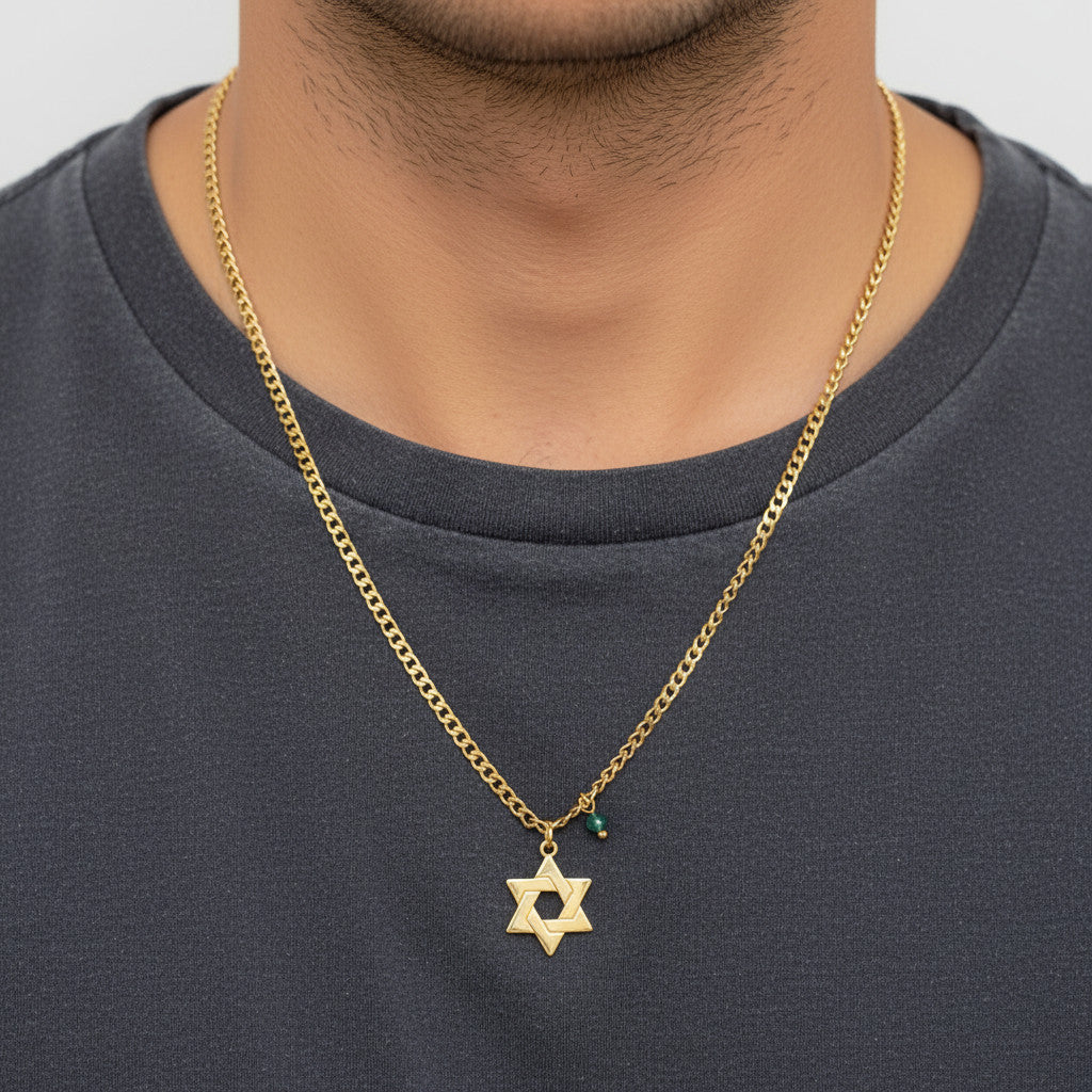 שרשרת מגן דוד לגבר