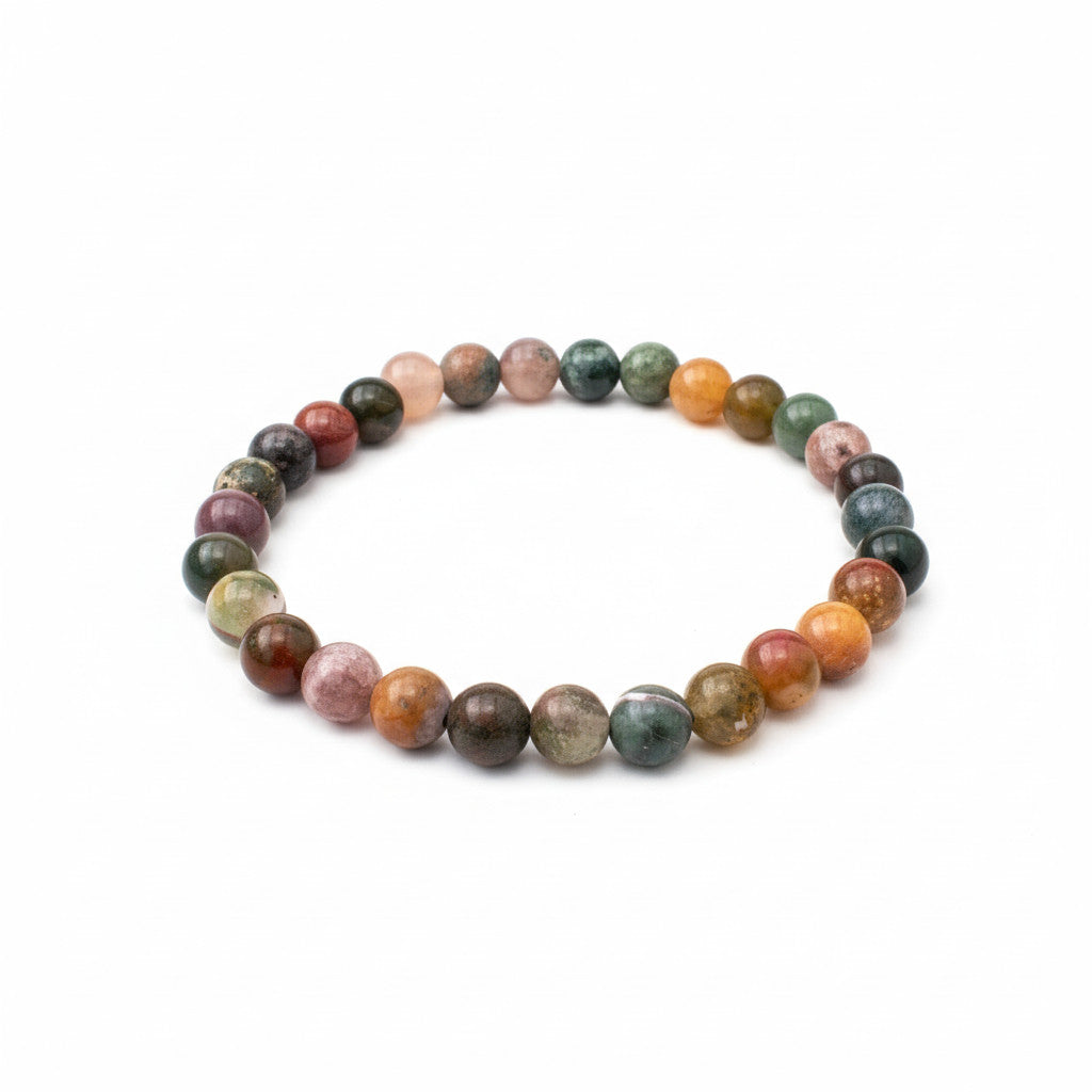 צמיד חרוזי אגת עבה