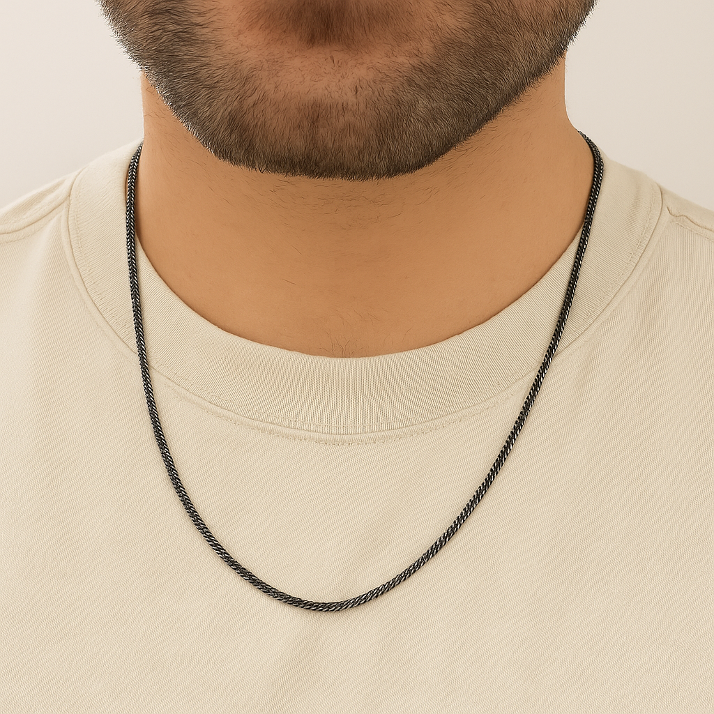 שרשרת גורמט דק מושחר