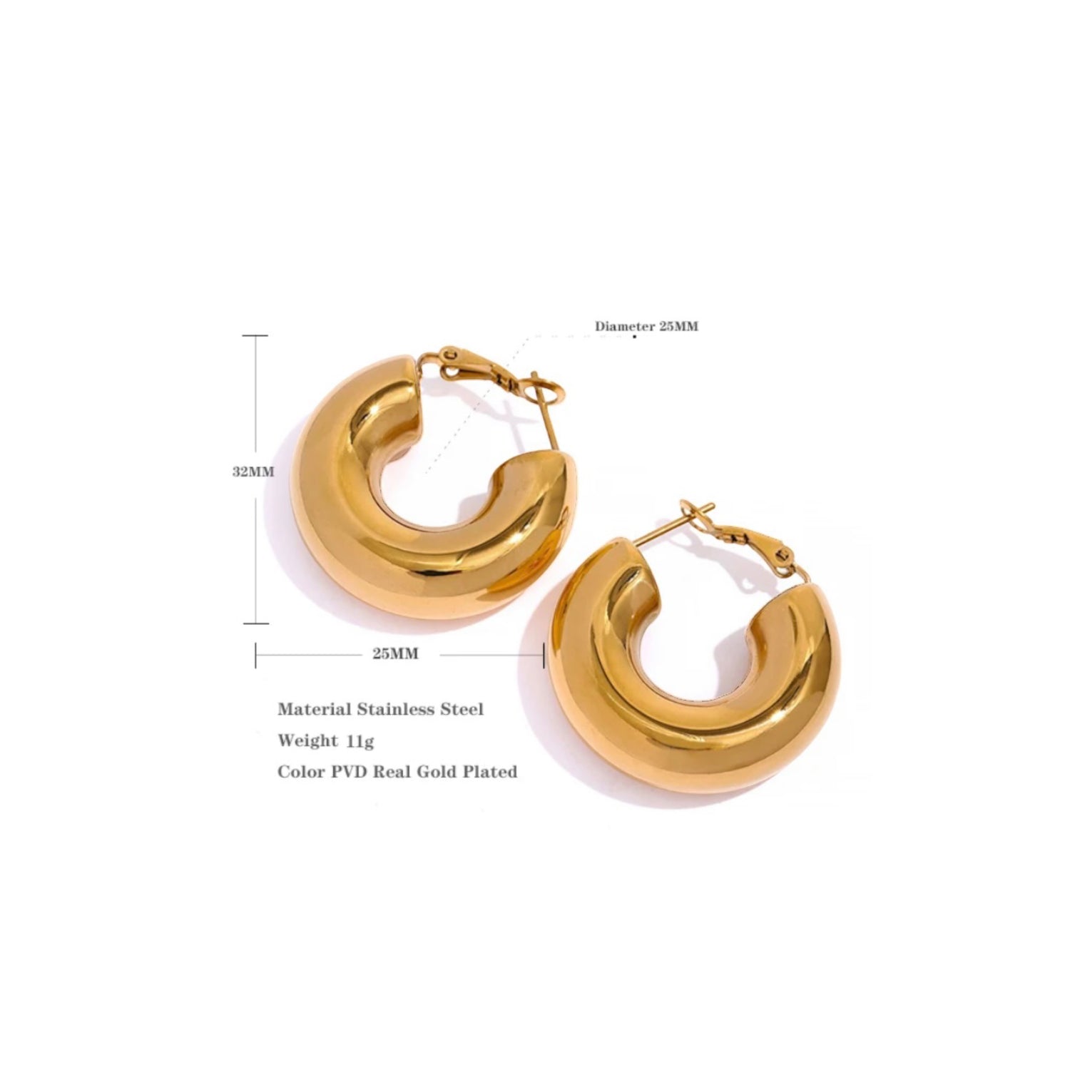 עגילי חישוק סלינה