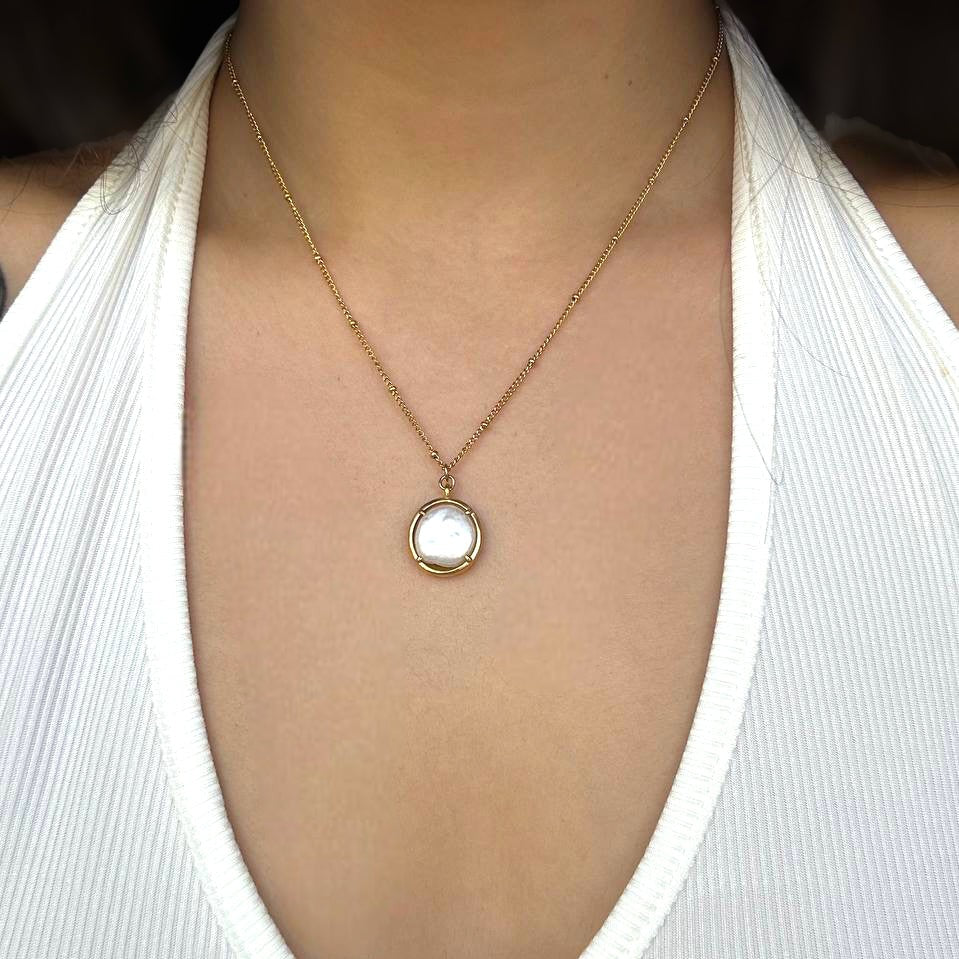 שרשרת פנינה מעוצבת