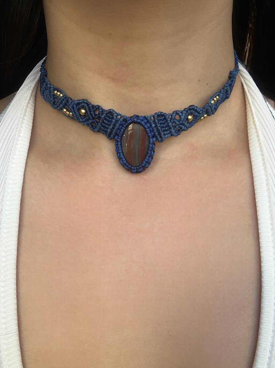 שרשרת מקרמה כחולה רויאל ג'ספר