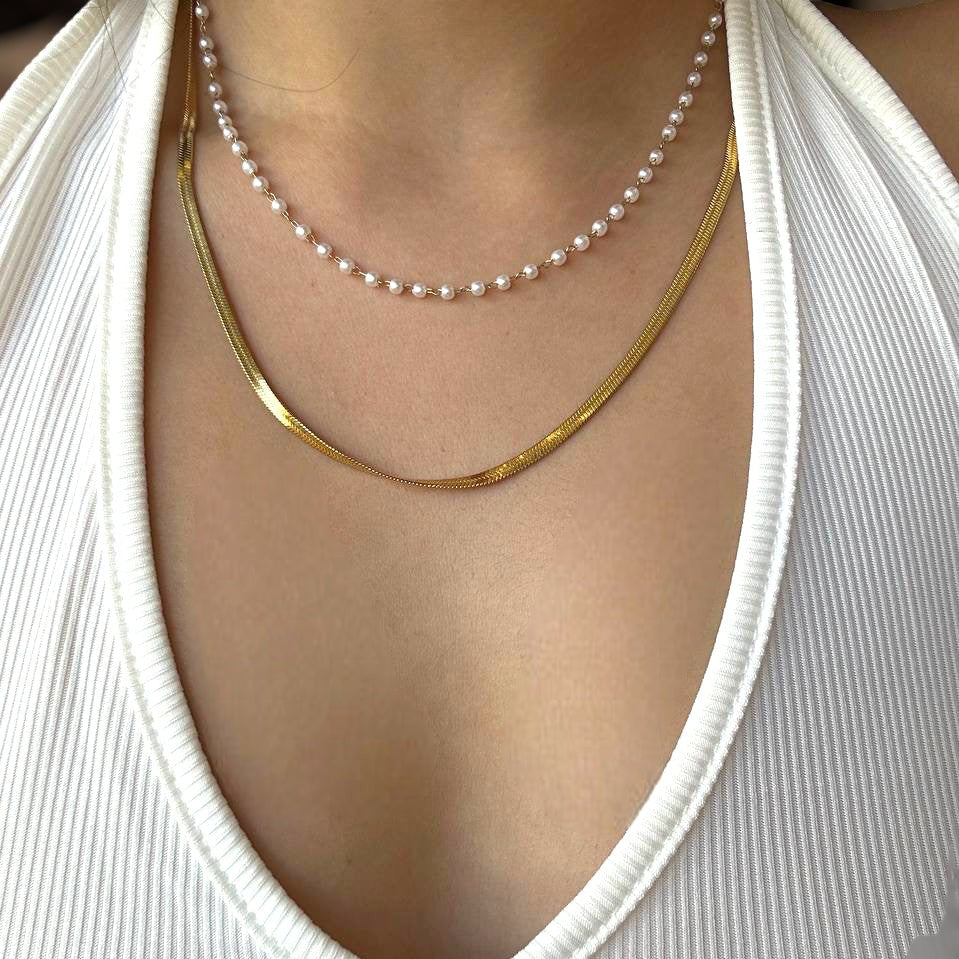 שרשרת ציפוי זהב דגם אור