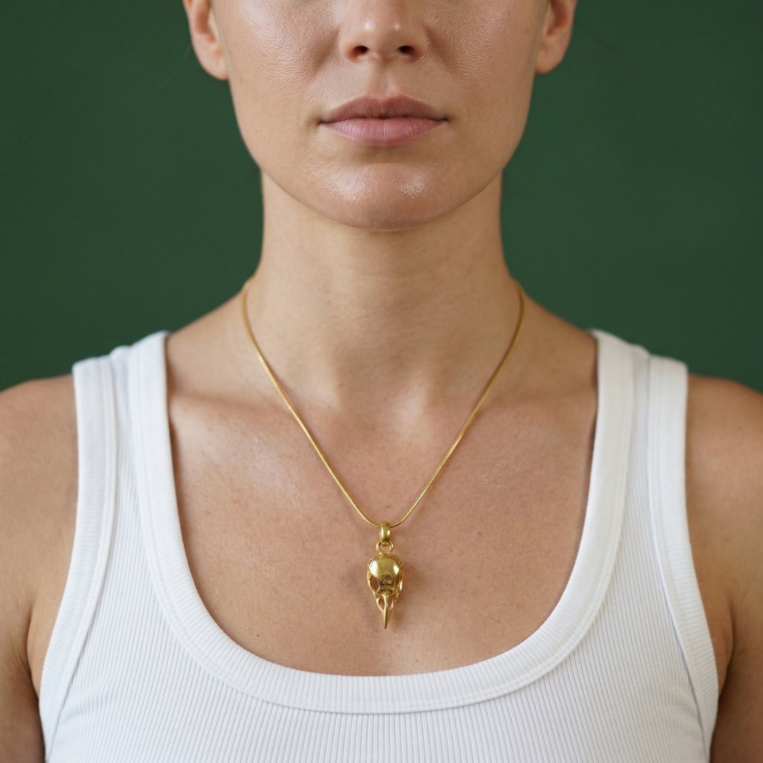 שרשרת עם תליון פאנק עורב