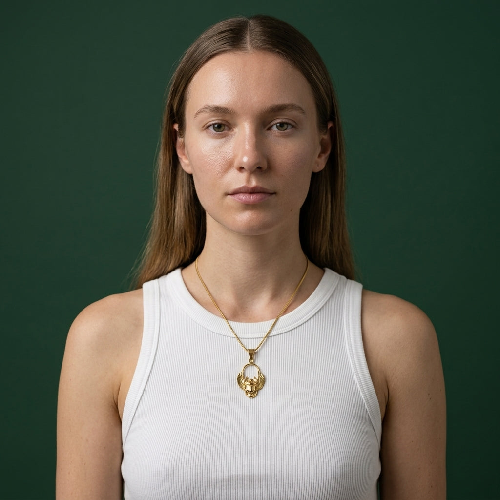 שרשרת עם תליון חיפושית ממצרים