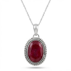 שרשרת כסף רובי