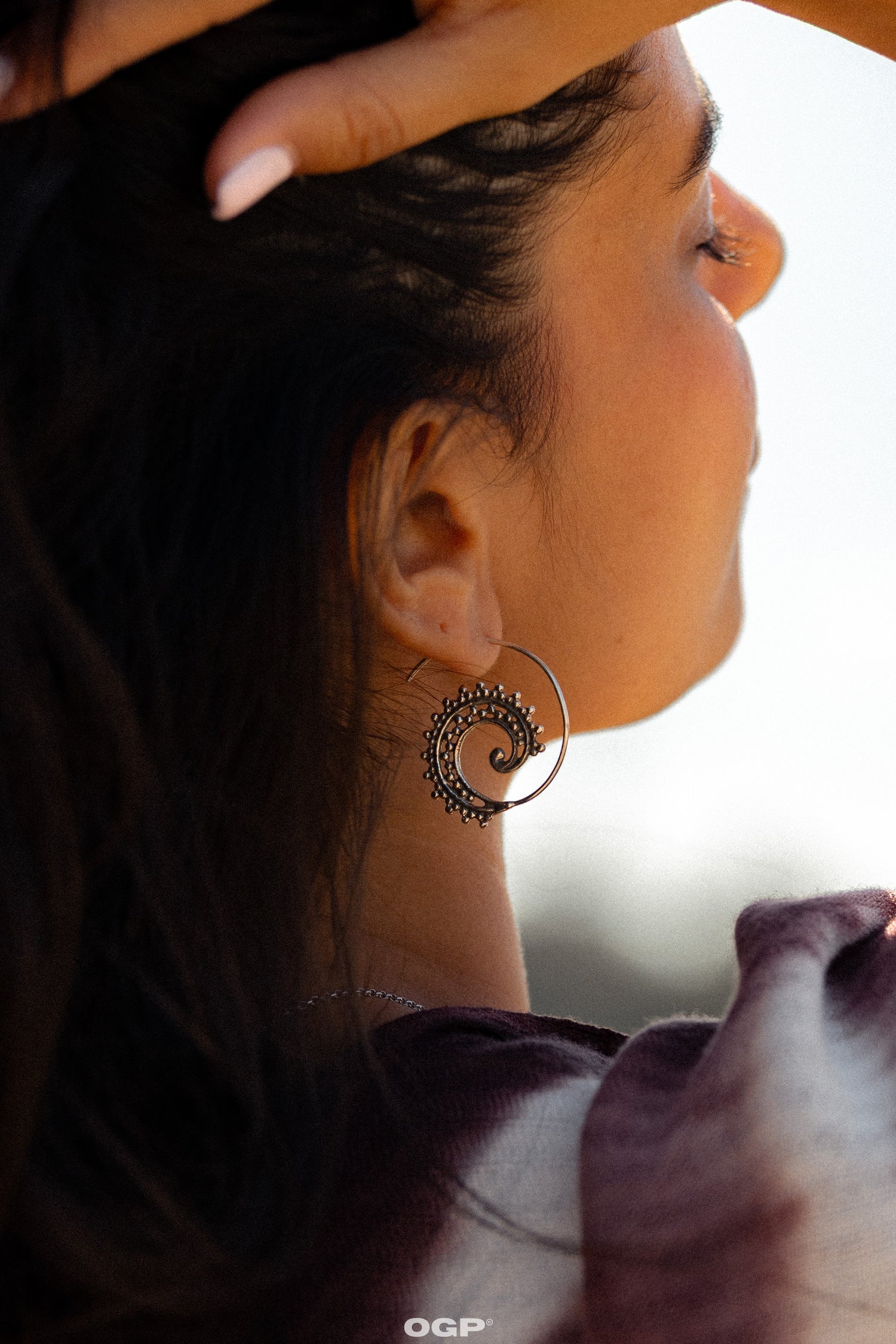 עגילי ספירלה סהרה